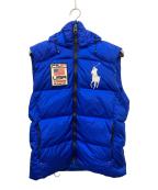 POLO RALPH LAURENポロ・ラルフローレン）の古着「ビッグポニー刺繍ダウンベスト」｜ブルー