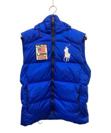 POLO RALPH LAUREN（ポロ・ラルフローレン）の古着「ビッグポニー刺繍ダウンベスト」｜ブルー