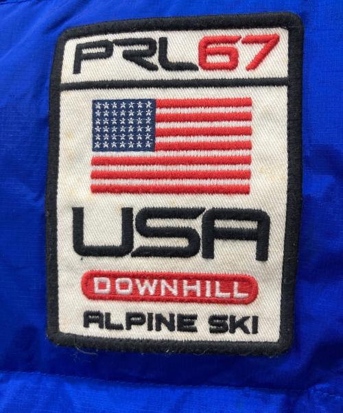 POLO RALPH LAUREN（ポロ・ラルフローレン）POLO RALPH LAUREN (ポロ・ラルフローレン) ビッグポニー刺繍ダウンベスト ブルー サイズ:Sの古着・服飾アイテム