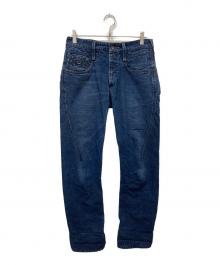 Denham（デンハム）の古着「CROSSBACKデニムパンツ」｜インディゴ
