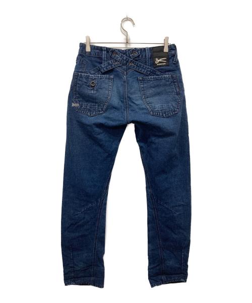 Denham（デンハム）Denham (デンハム) CROSSBACKデニムパンツ インディゴ サイズ:Lの古着・服飾アイテム