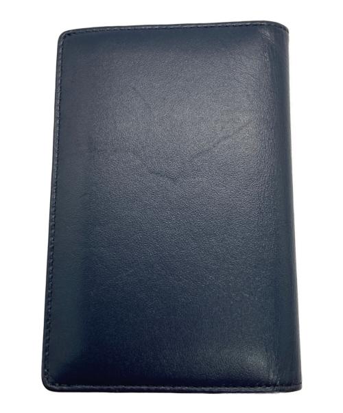 MONTBLANC（モンブラン）MONTBLANC (モンブラン) カードケース ネイビー×ブラウンの古着・服飾アイテム