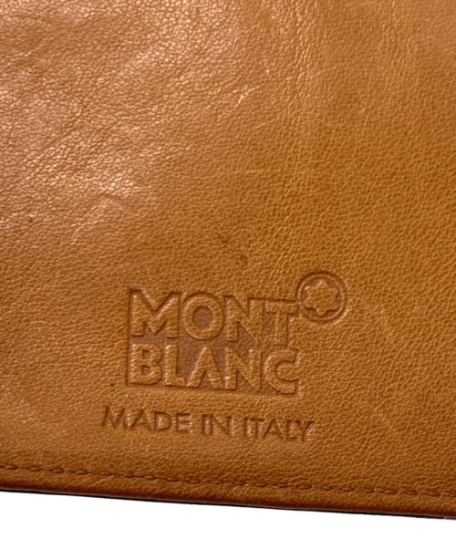 MONTBLANC（モンブラン）MONTBLANC (モンブラン) カードケース ネイビー×ブラウンの古着・服飾アイテム