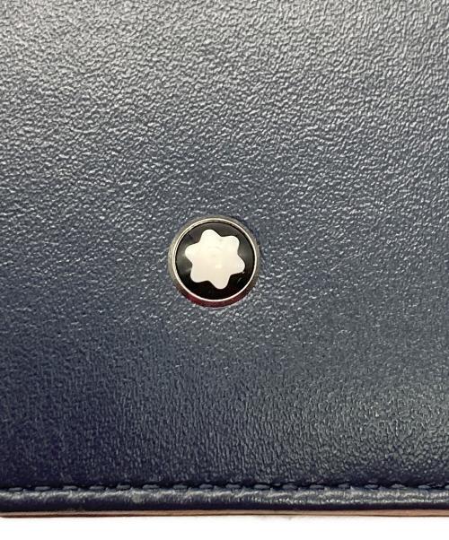 MONTBLANC（モンブラン）MONTBLANC (モンブラン) カードケース ネイビー×ブラウンの古着・服飾アイテム