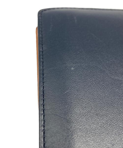 MONTBLANC（モンブラン）MONTBLANC (モンブラン) カードケース ネイビー×ブラウンの古着・服飾アイテム