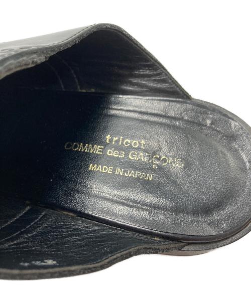tricot COMME des GARCONS（トリココムデギャルソン）tricot COMME des GARCONS (トリココムデギャルソン) ウィングチップレザーミュール ブラック サイズ:22.5ｃｍの古着・服飾アイテム