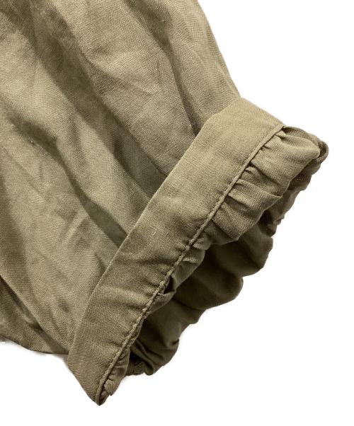 Spick and Span（スピック＆スパン）Spick and Span (スピック＆スパン) ラミーコットンラッフルフリルブラウス ブラウン サイズ:Freeの古着・服飾アイテム