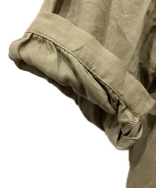 Spick and Span（スピック＆スパン）Spick and Span (スピック＆スパン) ラミーコットンラッフルフリルブラウス ブラウン サイズ:Freeの古着・服飾アイテム