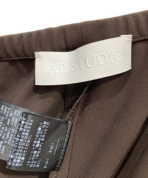 AP STUDIO（エーピーストゥディオ）AP STUDIO (エーピーストゥディオ) 追加エラスティックパンツ ブラウン サイズ:34の古着・服飾アイテム