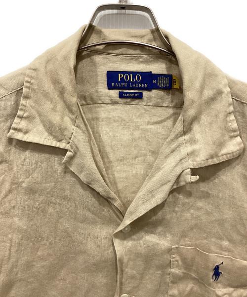 POLO RALPH LAUREN（ポロ・ラルフローレン）POLO RALPH LAUREN (ポロ・ラルフローレン) リネンオープンカラーシャツ ベージュ サイズ:Mの古着・服飾アイテム