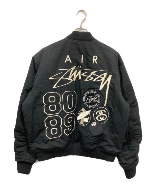 NIKE（ナイキ）NIKE (ナイキ) stussy (ステューシー) Reversible Jacket ブラック×ホワイト サイズ:Mの古着・服飾アイテム