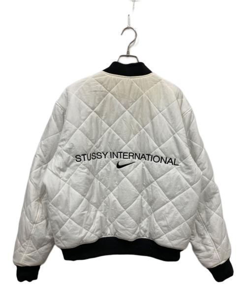 NIKE（ナイキ）NIKE (ナイキ) stussy (ステューシー) Reversible Jacket ブラック×ホワイト サイズ:Mの古着・服飾アイテム