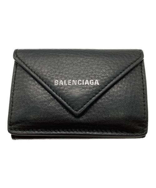 BALENCIAGA（バレンシアガ）BALENCIAGA (バレンシアガ) ペーパーミニウォレット ブラックの古着・服飾アイテム