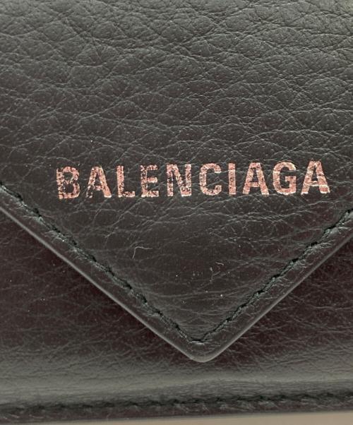 BALENCIAGA（バレンシアガ）BALENCIAGA (バレンシアガ) ペーパーミニウォレット ブラックの古着・服飾アイテム