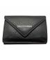 BALENCIAGA（バレンシアガ）の古着「ペーパーミニウォレット」｜ブラック