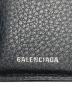 中古・古着 BALENCIAGA (バレンシアガ) ペーパーミニウォレット ブラック：12000円