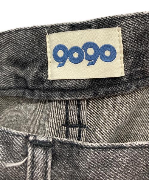 9090（9090）9090 (9090) Heisei Logo Buggy Ballon Denim Pants ブラック サイズ:Sの古着・服飾アイテム