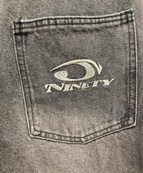 9090（9090）9090 (9090) Heisei Logo Buggy Ballon Denim Pants ブラック サイズ:Sの古着・服飾アイテム