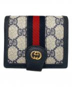 GUCCIグッチ）の古着「マイクロGG2つ折り財布」｜ネイビー