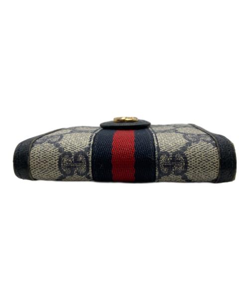 GUCCI（グッチ）GUCCI (グッチ) マイクロGG2つ折り財布 ネイビーの古着・服飾アイテム