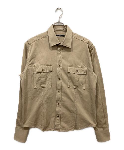 GUCCI（グッチ）GUCCI (グッチ) ミリタリーシャツ ベージュ サイズ:42の古着・服飾アイテム