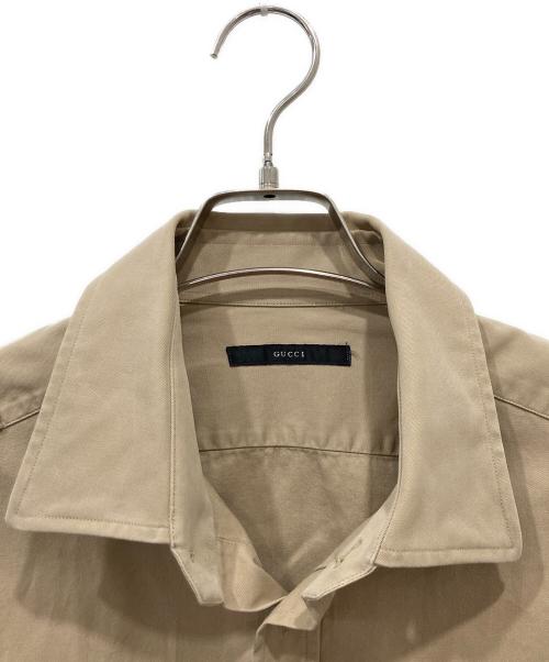 GUCCI（グッチ）GUCCI (グッチ) ミリタリーシャツ ベージュ サイズ:42の古着・服飾アイテム