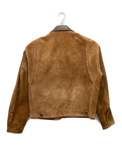 Schott（ショット）Schott (ショット) 襟切替スエードレザージャケット ブラウン サイズ:40の古着・服飾アイテム