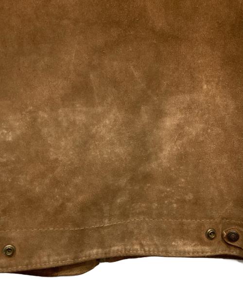 Schott（ショット）Schott (ショット) 襟切替スエードレザージャケット ブラウン サイズ:40の古着・服飾アイテム