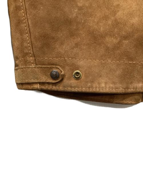Schott（ショット）Schott (ショット) 襟切替スエードレザージャケット ブラウン サイズ:40の古着・服飾アイテム