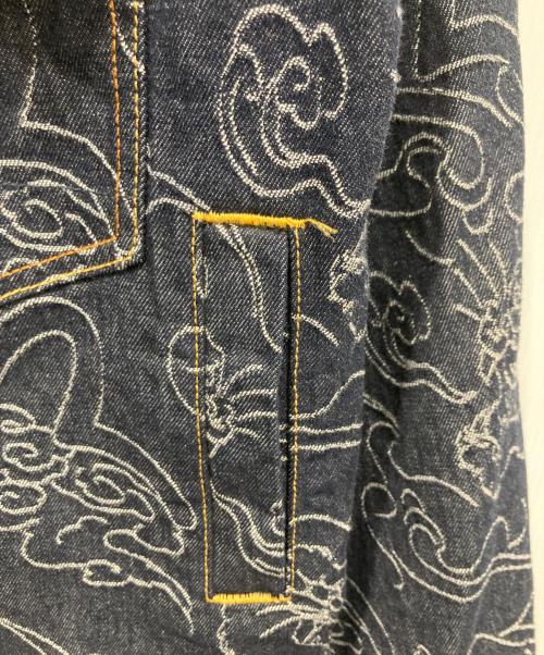 EVISU（エヴィス）EVISU (エヴィス) オールオーバーレオパードジャカード デニムジャケット インディゴ サイズ:Ｓの古着・服飾アイテム