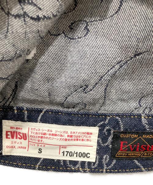 EVISU（エヴィス）EVISU (エヴィス) オールオーバーレオパードジャカード デニムジャケット インディゴ サイズ:Ｓの古着・服飾アイテム