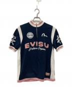 EVISU×PALACEエヴィス×パレス）の古着「Cycle Knit Polo Shirt "Knit Navy"」｜ネイビー×ピンク