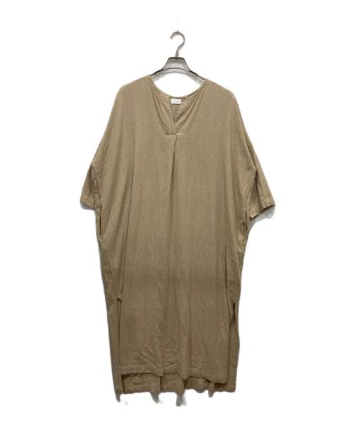 KAGURE（カグレ）KAGURE (カグレ) ノイルシルクカフタンドレス ベージュ サイズ:ＦＲＥＥの古着・服飾アイテム