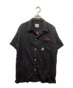 HOUSTONヒューストン）の古着「FRIENDS BOWLING SHIRT」｜ブラック