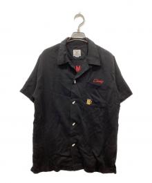 HOUSTON（ヒューストン）の古着「FRIENDS BOWLING SHIRT」｜ブラック