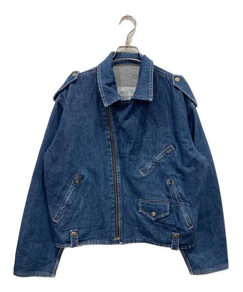 FERRE JEANS（フリージーンズ）FERRE JEANS (フリージーンズ) デニムライダースジャケット インディゴ サイズ:不明の古着・服飾アイテム