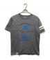 MOMOTARO JEANS（桃太郎ジーンズ）の古着「出陣 GTB マスクマン 桃太郎 Tシャツ」｜グレー
