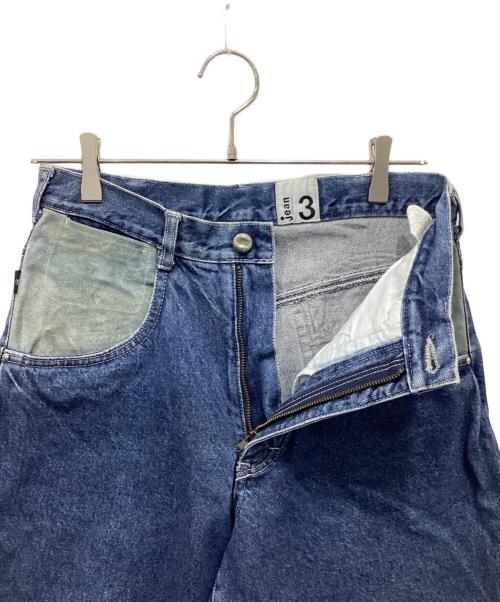 jean of plantation（ジーンオブプランテーション）jean of plantation (ジーンオブプランテーション) レザーパッチテーパードデニムパンツ インディゴ サイズ:3の古着・服飾アイテム
