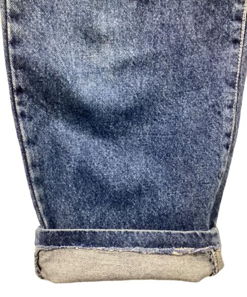 jean of plantation（ジーンオブプランテーション）jean of plantation (ジーンオブプランテーション) レザーパッチテーパードデニムパンツ インディゴ サイズ:3の古着・服飾アイテム