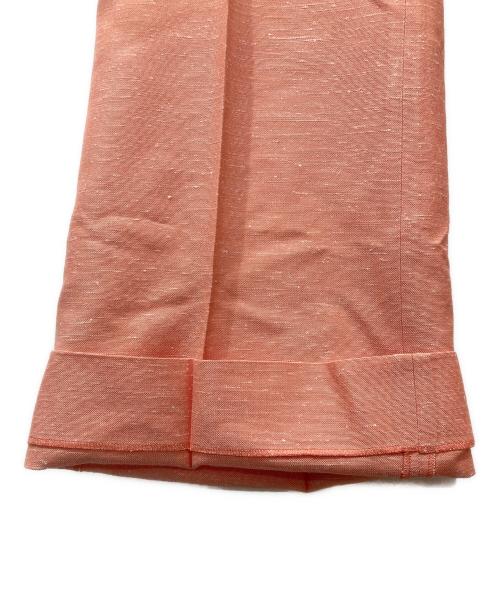 GUCCI（グッチ）GUCCI (グッチ) ロゴラベル ストレッチフレアパンツ ピンク サイズ:38の古着・服飾アイテム
