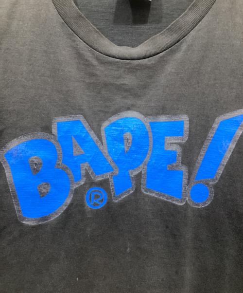 A BATHING APE（アベイシングエイプ）A BATHING APE (アベイシングエイプ) プリントTシャツ ブラック サイズ:Lの古着・服飾アイテム