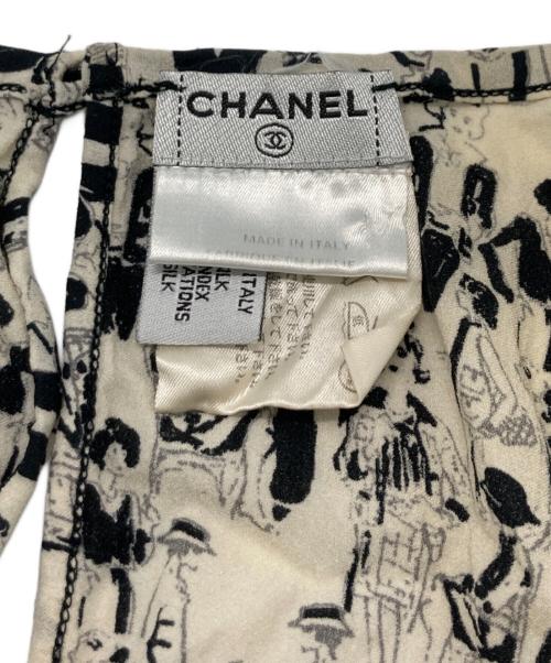 CHANEL（シャネル）CHANEL (シャネル) キャミソールワンピース アイボリー/ブラック サイズ:38の古着・服飾アイテム