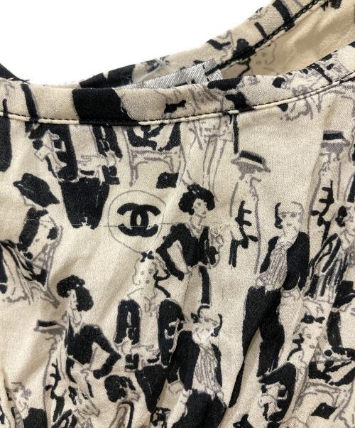CHANEL（シャネル）CHANEL (シャネル) キャミソールワンピース アイボリー/ブラック サイズ:38の古着・服飾アイテム