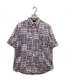 stussy（ステューシー）の古着「パッチワークシャツ」｜ブルー×レッド