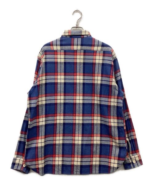SUGAR CANE（シュガーケーン）SUGAR CANE (シュガーケーン) ヘビーネルシャツ レッド×ブルー サイズ:XLの古着・服飾アイテム