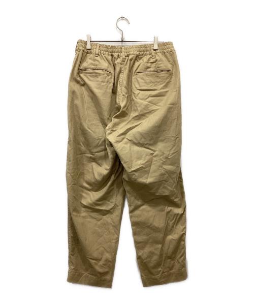 KEBOZ（ケボズ）KEBOZ (ケボズ) 2タック コットンワイドテーパードイージーパンツ ベージュ サイズ:Lの古着・服飾アイテム