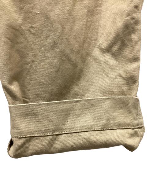 KEBOZ（ケボズ）KEBOZ (ケボズ) 2タック コットンワイドテーパードイージーパンツ ベージュ サイズ:Lの古着・服飾アイテム