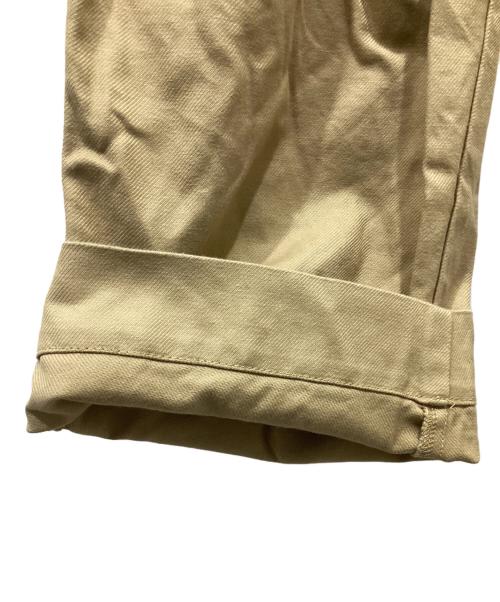 KEBOZ（ケボズ）KEBOZ (ケボズ) 2タック コットンワイドテーパードイージーパンツ ベージュ サイズ:Lの古着・服飾アイテム