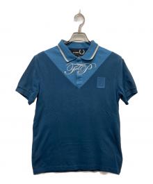 RAF SIMONS×FRED PERRY（ラフシモンズ×フレッドペリー）の古着「切替ポロシャツ」｜ブルー