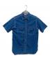 SUGAR CANE（シュガーケーン）の古着「FICTON ROMANCE STRIPE S/S WORK SHIRT」｜インディゴ